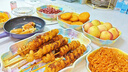 華田禾邦 烤面筋串 800g 20串 竹簽手工大面筋串 燒烤食材伴侶 曬單實(shí)拍圖