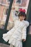 G.DUCKKIDS小黃鴨女童棉服中長(cháng)款收腰外套兒童棉衣中大童毛領(lǐng)保暖休閑防寒衣 米色 170 cm 曬單實(shí)拍圖