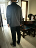 冬季跑步套裝男加絨晨跑運動(dòng)服秋冬天戶(hù)外保暖速干衣裝備健身訓練 HW-T26灰色+W288灰色【加絨保暖】 L建議120-140斤 曬單實(shí)拍圖