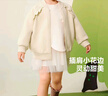 迷你巴拉巴拉女童花邊棒球服兒童綿軟透氣舒適上衣春不易變形外套新款 淺駝50002 110 曬單實(shí)拍圖