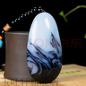 資微黛保價(jià)胖東來(lái)品質(zhì)和田玉手把件新疆男士煙青花玉籽料玉石把玩件黑白 曬單實(shí)拍圖