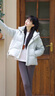鴨鴨（YAYA）短款羽絨服女2025新款90絨小個(gè)子甜美氣質(zhì)百搭休閑加絨短外套HT 藕粉色 S (155) 曬單實(shí)拍圖