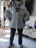 坦博爾韓版泡芙羽絨服女短款可脫卸帽冬天寬松厚外套TBF530368D 冰霜藍 M 165/88A 曬單實(shí)拍圖