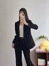 匆蒙時(shí)尚西裝領(lǐng)女士西裝外套免燙垂感商務(wù)正裝面試求職氣質(zhì)修身小西裝 曬單實(shí)拍圖