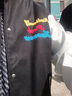 銘富天（MINGFUTIAN）美式潮牌字母刺繡棒球服外套男春秋季寬松百搭帥氣上衣飛行員夾克 3987黑色 XL (建議體重130-140斤) 曬單實(shí)拍圖
