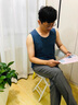 蒙羊王男士無(wú)痕保暖背心男7A抗菌羊絨蠶絲加厚防寒無(wú)袖坎肩內(nèi)搭保暖內(nèi)衣 深灰色 L 曬單實(shí)拍圖