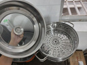 美廚（maxcook）蒸鍋 304不銹鋼32CM三層蒸鍋 加厚復(fù)底湯鍋 燃?xì)怆姶艩t通用MCZ221 曬單實拍圖