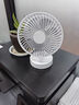 桌面小風(fēng)扇靜音空氣循環(huán)USB可充電臺式家用辦公室學(xué)生宿舍床頭大風(fēng)力便攜制冷電風(fēng)扇大扇面 白色-四檔風(fēng)力調節+插電款 曬單實(shí)拍圖