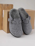 ZHR則則毛氈勃肯鞋女鞋柔軟舒適包頭半拖小眾不累腳平底通勤鞋休閑鞋外穿 淺灰色 37 曬單實(shí)拍圖