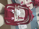初中生書(shū)包女生高顏值輕便減負高中生小學(xué)生4-6年級大容量雙肩包 紅色【送掛件】 曬單實(shí)拍圖