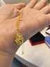 中鑫珠寶喜轉(zhuǎn)福祿黃金項鏈新中式999足金古法金葫蘆套鏈節(jié)日送禮物 5.52g 曬單實拍圖