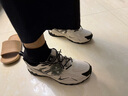 駱駝[王俊凱同款漫山]慢跑鞋男女防潑水透氣復(fù)古運動跑鞋 7646，黑/淺米白 ，男（王俊凱同款） 43 曬單實拍圖