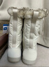迪卡儂兒童春秋雪地靴男女童保暖棉靴長筒靴象牙白36-4997183 曬單實拍圖