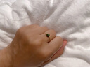 潮宏基18K金和田玉戒指女 碧影凝脂 SRK32800002   碧影-碧玉 生日禮物 曬單實(shí)拍圖