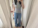 UR七夕2025秋季新款女裝休閑日常百搭貓須水洗牛仔長褲UYY850217 淺藍 26 曬單實拍圖