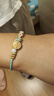 權大福3D硬金999足金黃金馬卡龍lucky牌幸運曲奇餅干轉運珠吊墜女款手鏈 單個(gè)lucky吊墜約0.85g 曬單實(shí)拍圖