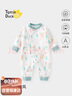 翹腳鴨（Tiptoe Duck）嬰兒衣服新生兒連體衣春秋寶寶滿(mǎn)月百天睡衣秋冬季 釣魚(yú)小熊 59cm 曬單實(shí)拍圖