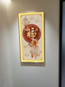 新款福字玄關(guān)裝飾畫(huà)現代高級感入戶(hù)led燈壁畫(huà)寓意好走廊過(guò)道掛畫(huà) （晶瓷鑲鉆）A款 60x120（推薦70-90墻寬） （金框） 曬單實(shí)拍圖