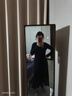 對白法式方領(lǐng)針織連衣裙女2025秋新款優(yōu)雅收腰顯瘦氣質(zhì)長(cháng)款小黑裙 經(jīng)典黑 L 曬單實(shí)拍圖