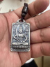 百年老鳯祥十二生肖吊墜999純銀本命佛虛空藏掛墜復古守護神普賢菩薩 生肖龍(繩子) 曬單實(shí)拍圖