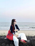 艾珠兒（Aizhuer）休閑褲女裝2025秋季學(xué)院小香風(fēng)針織開(kāi)衫褲子女韓系穿搭一整套裝 藍(lán)色假兩件上衣+褲子 M 曬單實(shí)拍圖