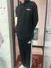 阿迪達斯 （adidas）三條紋側標休閑運動(dòng)男女秋季直筒長(cháng)褲 黑白 L 曬單實(shí)拍圖