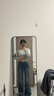 UR2025秋季新款女裝復(fù)古丹寧水洗貓須喇叭牛仔長(zhǎng)褲UYB850004 霧霾藍(lán) 27 曬單實(shí)拍圖