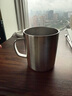 無(wú)印良品（MUJI）不銹鋼雙層馬克杯 大容量男女辦公學(xué)生水杯茶杯咖啡杯 銀色 490ml 曬單實(shí)拍圖