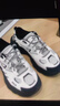 FILA 斐樂(lè )女鞋FERN摩登運動(dòng)鞋楊冪同款冬新款蕨草鞋休閑鞋老爹鞋 雪白/藕灰-SV 37.5 曬單實(shí)拍圖