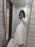 圣保美法式溫柔長(cháng)袖襯衫連衣裙子女春秋2025新款氣質(zhì)顯瘦收腰長(cháng)裙小個(gè)子 【白色】 S 碼 曬單實(shí)拍圖