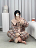 貓人【珊瑚絨夾棉】女士睡衣女冬季加厚棉衣棉襖家居服可外穿25年新品 曬單實(shí)拍圖