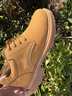 名郎品牌男鞋低幫馬丁靴耐磨戶(hù)外工裝鞋休閑大黃靴頭層牛皮工裝皮鞋 黃棕色 41 (255mm) 曬單實(shí)拍圖