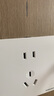 西門子（SIEMENS）86型墻壁電源開關(guān)插座面板 皓彩系列米絨白 奶油風(fēng)啞光款 斜五孔插座10只量販裝 曬單實拍圖