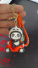 可愛(ài)機車(chē)熊貓鑰匙扣創(chuàng  )意卡通摩托車(chē)公仔鑰匙鏈情侶包包掛件小禮品 機車(chē)熊貓-橙色 曬單實(shí)拍圖