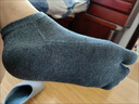 浪莎（LangSha）分趾二趾襪子男襪兩指襪夏秋季純棉防臭高顏值潮襪吸濕排汗森系襪 深灰[裝] 3雙 均碼 男士39-44碼 曬單實(shí)拍圖