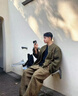 倉石一樹(shù)潮牌韓版時(shí)尚開(kāi)衫毛衣男士2025秋簡(jiǎn)約休閑純色針織衫 綠色 S 曬單實(shí)拍圖
