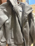 G.DUCKKIDS小黃鴨童裝男童套裝春秋季新款兒童外套連帽反光條男孩衣服兩件套 灰色 120 建議5~6歲【110-120】cm 曬單實(shí)拍圖