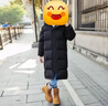 水孩兒（SOUHAIT）【極寒系列】童裝男童女童長(zhǎng)款羽絨服冬季兒童三防厚外套 鉆石黑 170 -充絨量268g 曬單實(shí)拍圖