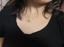 彩萊婭鈦鋼福袋項鏈女潮輕奢簡(jiǎn)約氣質(zhì)鎖骨鏈女生仿和田玉吊墜網(wǎng)紅飾品 仿和田玉金色項鏈 曬單實(shí)拍圖