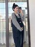 苒琦媽咪孕婦牛仔背帶褲春秋季新款哈倫褲寬松連體褲韓系長(zhǎng)袖T恤上衣套裝 牛仔背帶褲+條紋上衣（套裝） XL 曬單實(shí)拍圖