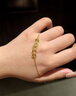 中國黃金（CHINA GOLD）碎碎冰錢(qián)多多黃金手鏈女足金五帝錢(qián)生日禮物送女朋友老婆 足金手鏈【金重約3.7g】 曬單實(shí)拍圖
