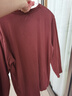 無(wú)印良品（MUJI）女式 雙羅紋編織 圓領(lǐng)長(cháng)袖T恤 上衣打底衫女裝25年秋季 棕色 L (165/88A) 曬單實(shí)拍圖