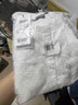 三彩【100棉】2025秋季新款刺繡襯衫木耳邊襯衣寬松長(cháng)袖M 珍珠白 M 160/84A 曬單實(shí)拍圖
