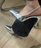 CHARLES&KEITH質(zhì)感鏈條尖頭高跟涼鞋子女鞋生日禮物送女友CK1-60280377 Silver銀色 37 (235) 曬單實(shí)拍圖