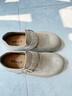 百麗厚底保暖毛毛鞋女2025冬新二層牛皮復古勃肯鞋JD009DM5 灰單里 37 曬單實(shí)拍圖