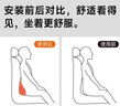 九洲鹿汽車(chē)腰靠靠墊薄款小腰靠車(chē)載靠枕護腰座椅支撐記憶棉頭枕灰色 曬單實(shí)拍圖