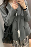 優(yōu)衣庫女裝雙排扣茄克/外套通勤商務(wù)休閑夾克25秋冬新款478557 05 天灰色 M /160/84A 曬單實(shí)拍圖