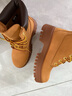 添柏嵐（Timberland）官方踢不爛女鞋大黃靴高幫厚底增高防潑水|A6GCF A6GCF754/小麥色 36 曬單實拍圖