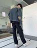 名創(chuàng  )優(yōu)品（MINISO）褲子男春秋季新款寬松直筒闊腿運動(dòng)長(cháng)褲男生美式垂感潮流休閑褲男 黑色(純色) 3XL (體重 180-205斤) 曬單實(shí)拍圖