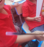 毛毛鴨兒童白色polo衫短袖小學(xué)生男童翻領(lǐng)T恤夏季校服女童中大童半袖t恤 紅色 130 cm 曬單實(shí)拍圖